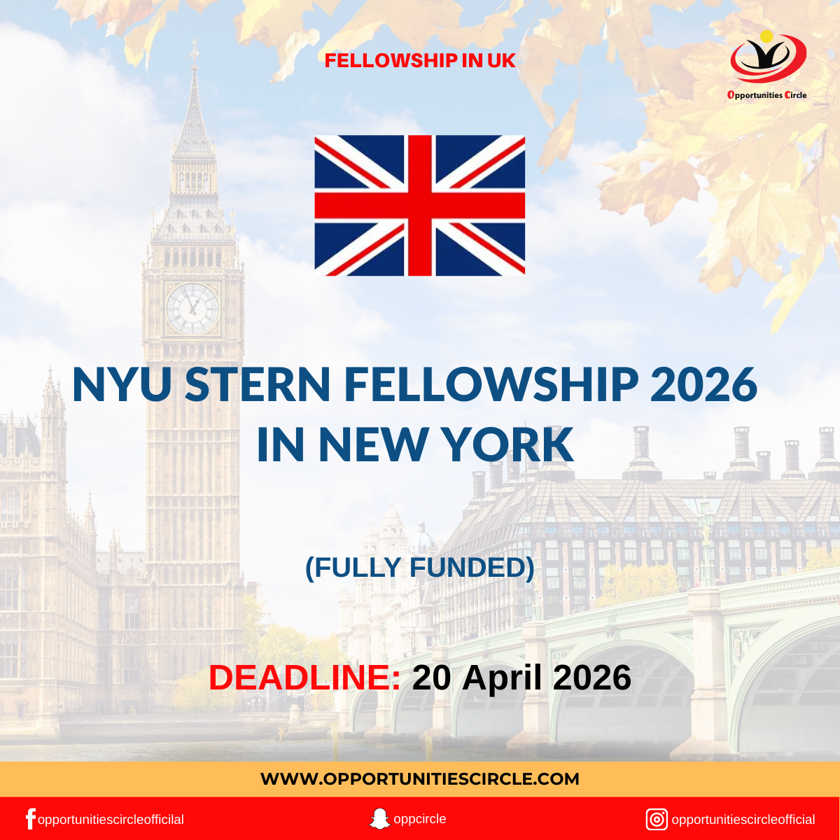 NYU Stern Fellowship 2026 in New York | Fully Funded - Opportunities Circle