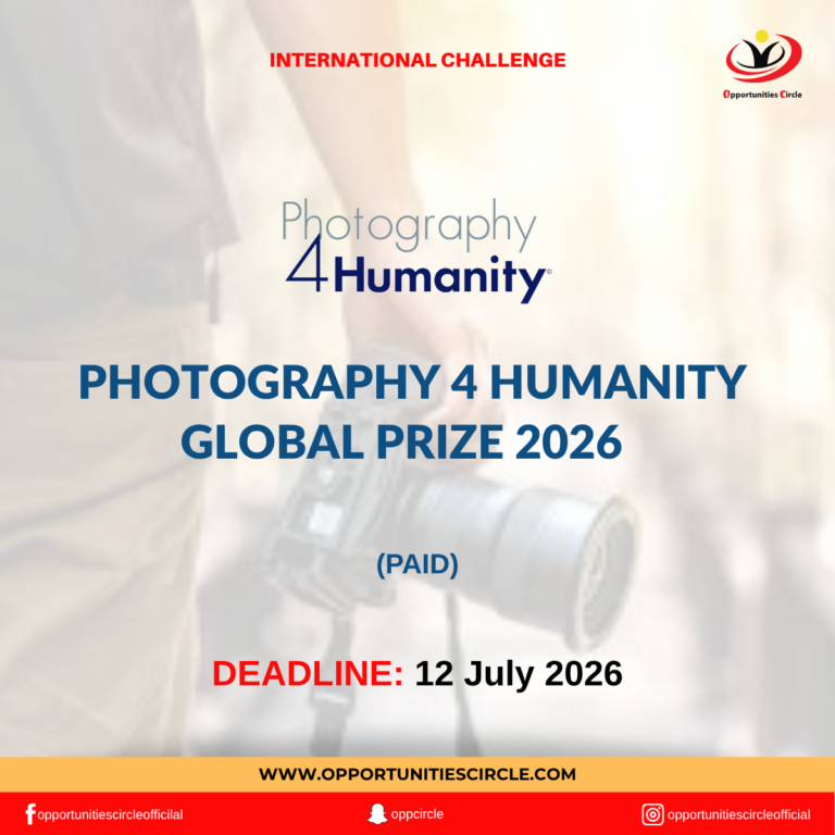 Photography 4 Humanity Global Prize 2026