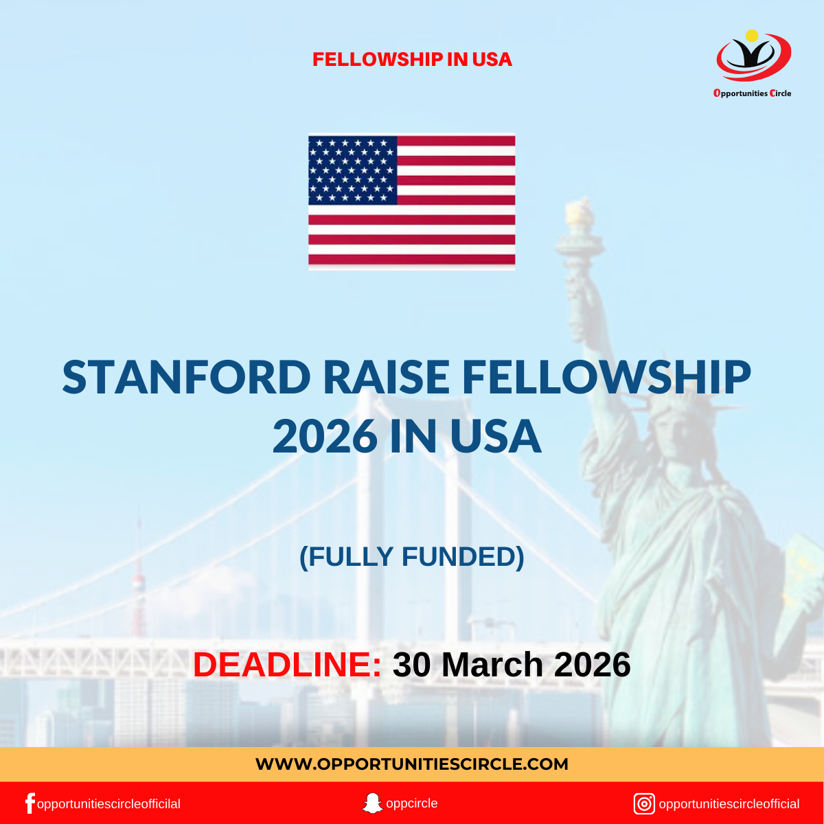 Stanford RAISE Fellowship 2026 in USA | Fully Funded - Opportunities Circle