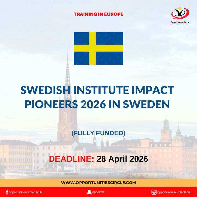 Swedish Institute Impact Pioneers 2026 in Sweden