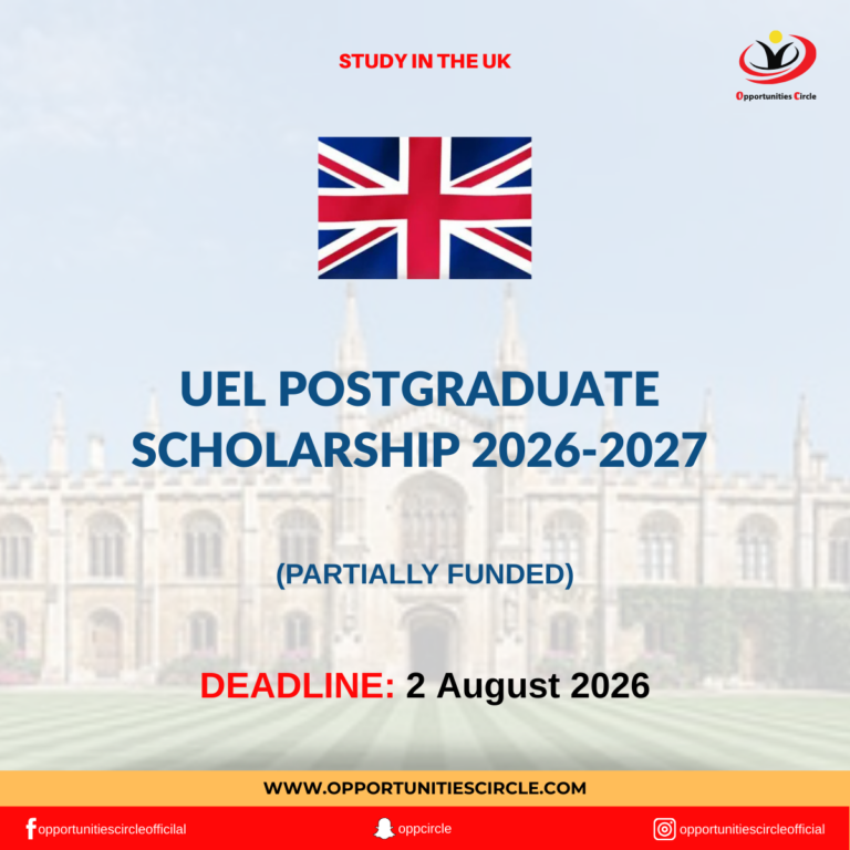 UEL Postgraduate Scholarship 2026-2027 | Study in the UK