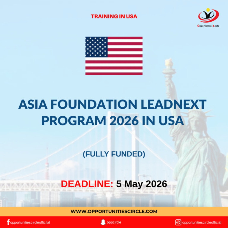 Asia Foundation LeadNext Program 2026 in USA