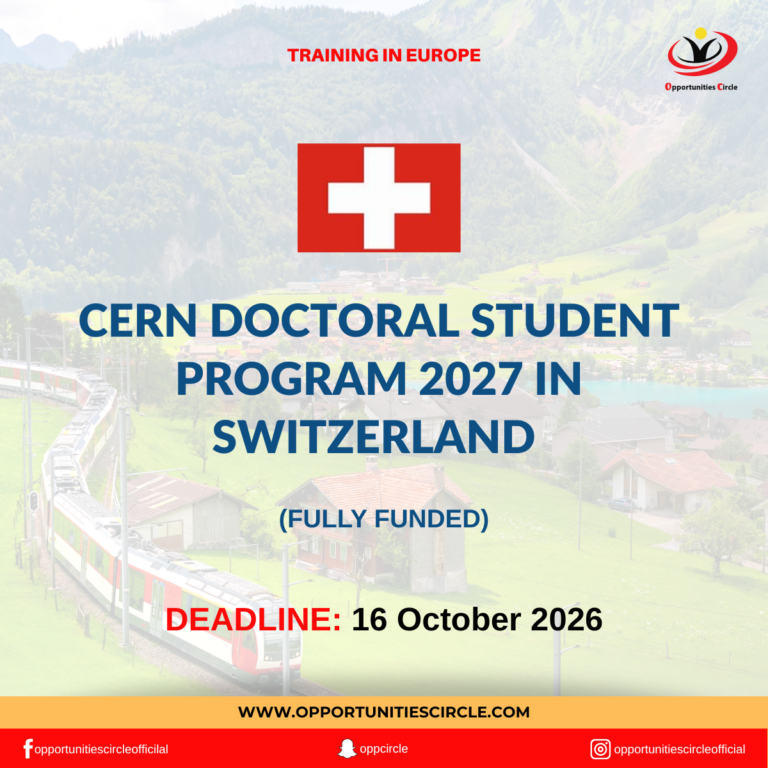 CERN Doctoral Student Program 2027 in Switzerland