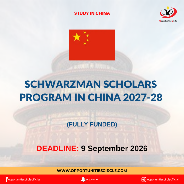 Schwarzman Scholars Program in China 2027-28