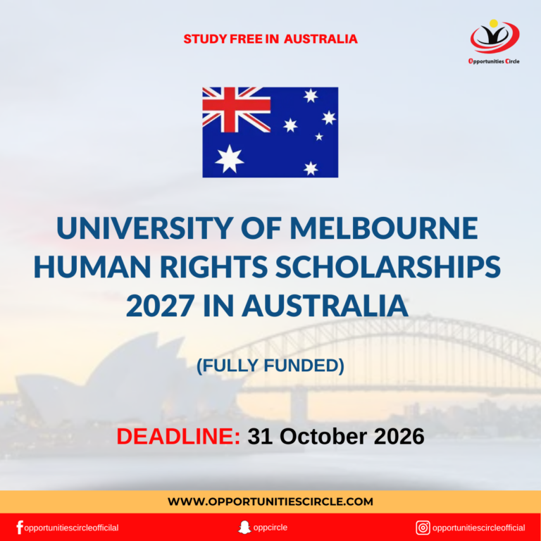 University of Melbourne Human Rights Scholarships 2027 in Australia