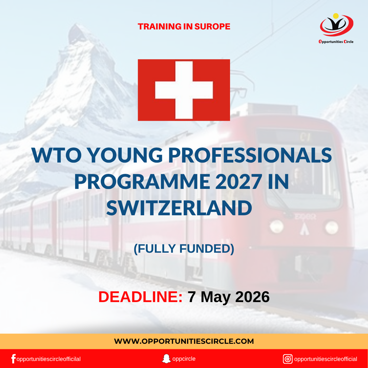 WTO Young Professionals Programme 2027 in Switzerland - Opportunities ...