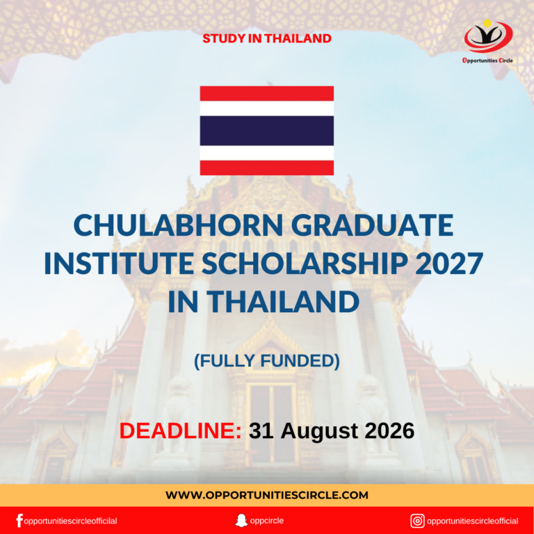 Chulabhorn Graduate Institute Scholarship 2027 in Thailand | Fully Funded Chulabhorn Graduate Institute Scholarship 2027 in Thailand