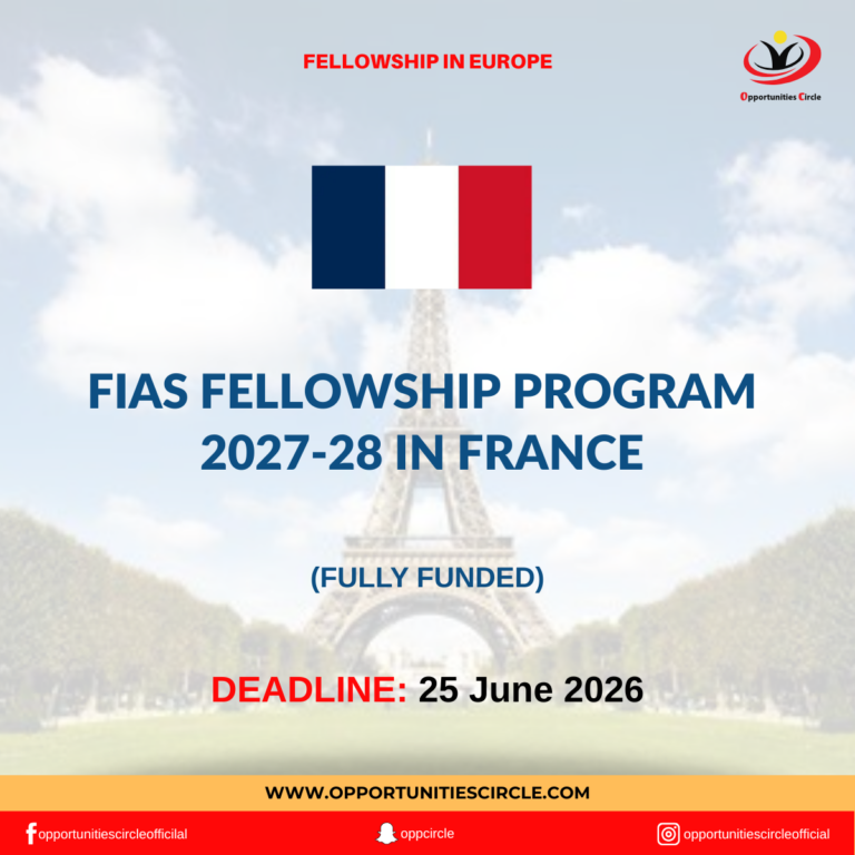 FIAS Fellowship Program 2027-28 in France
