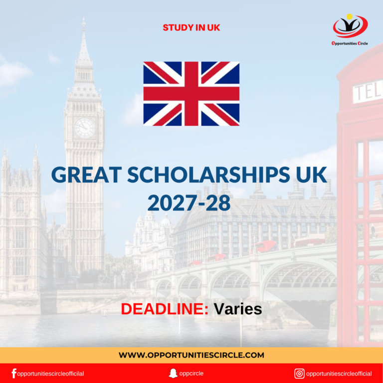 GREAT Scholarships UK 2027-28