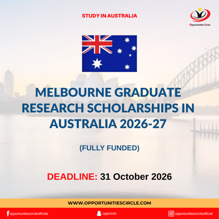Melbourne Graduate Research Scholarships in Australia 2026-27
