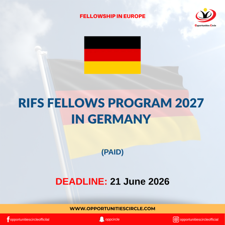 RIFS Fellows Program 2027 in Germany