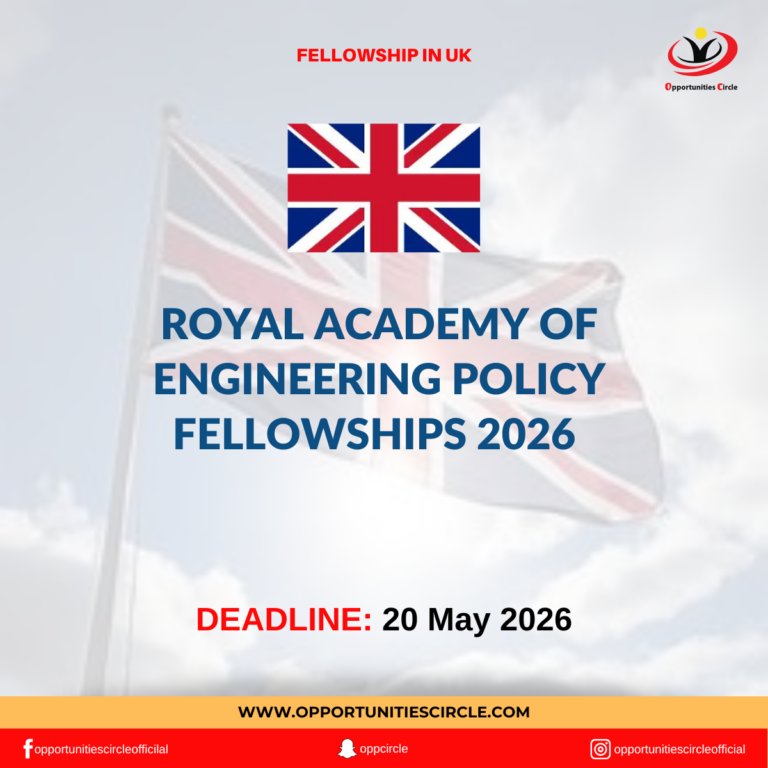 Royal Academy of Engineering Policy Fellowships 2026