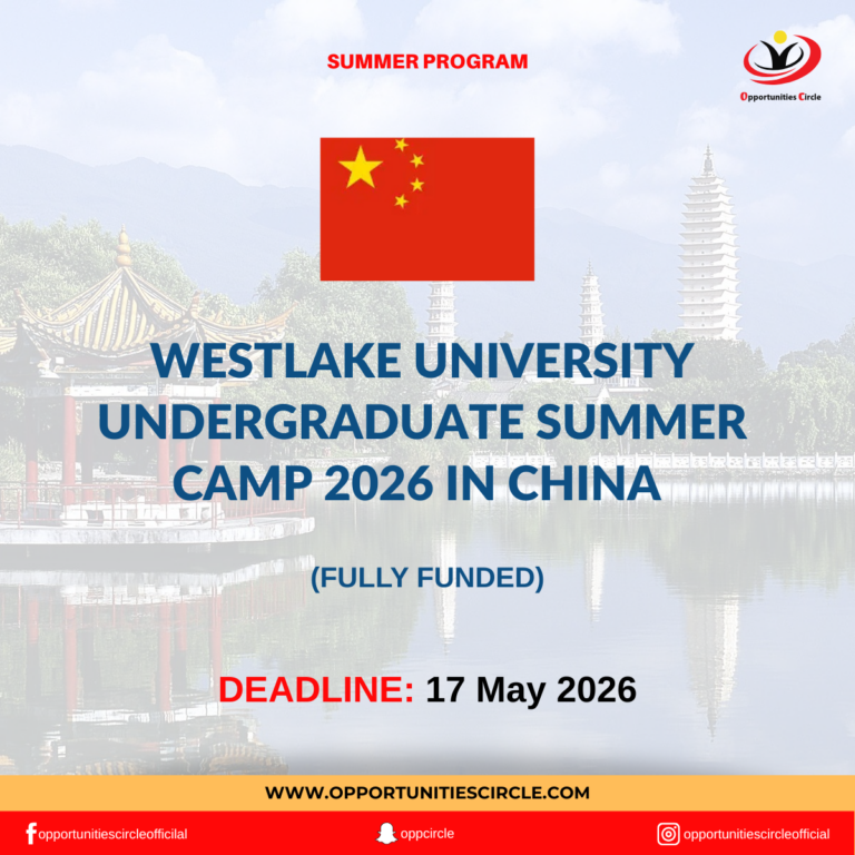 Westlake University Undergraduate Summer Camp 2026 in China