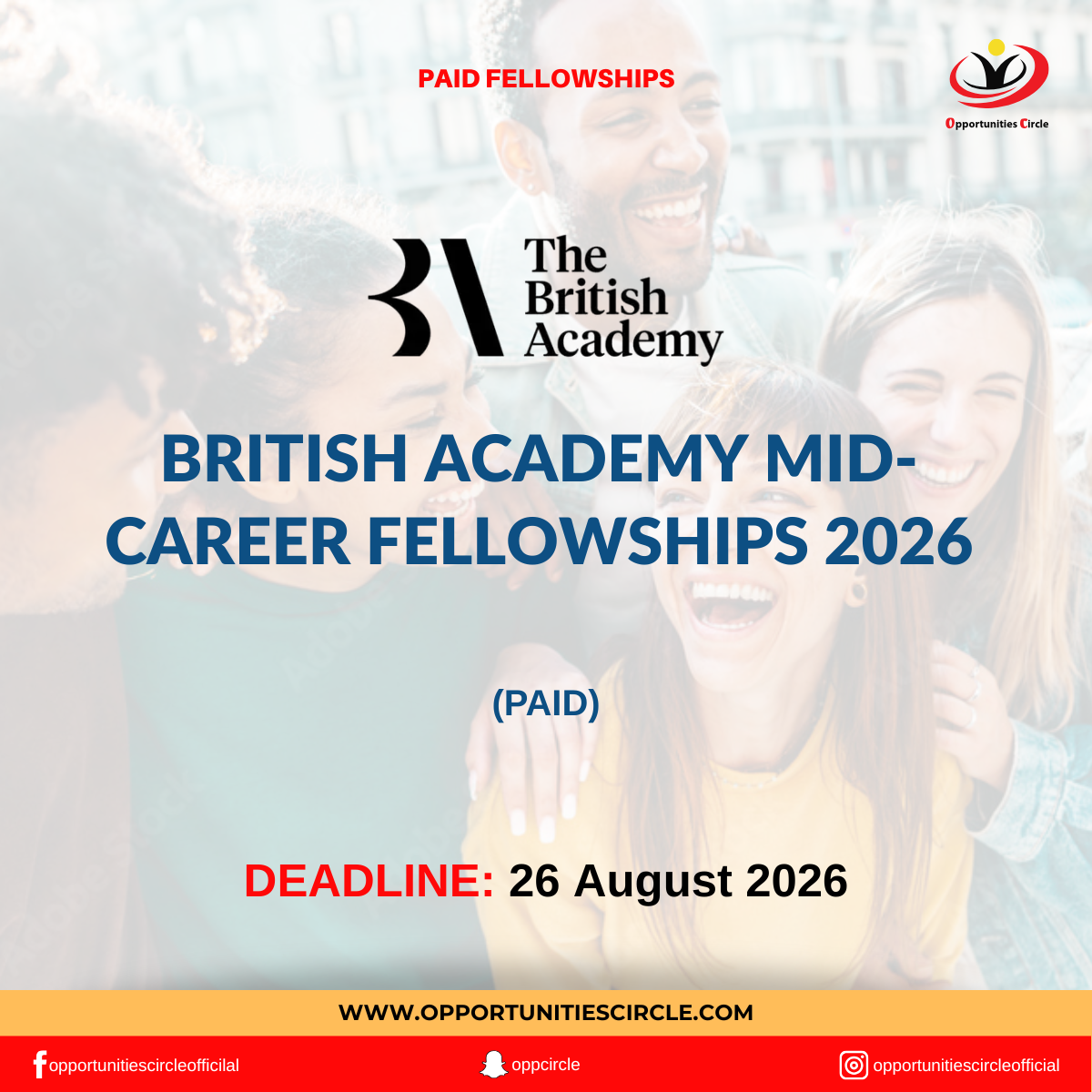British Academy Mid-Career Fellowships 2026 | Paid Fellowship ...