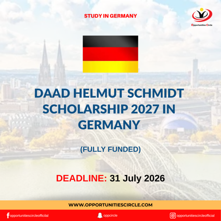 DAAD Helmut Schmidt Scholarship 2027 in Germany