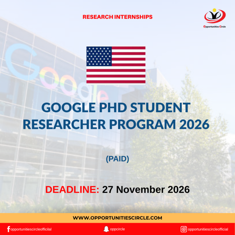 Google PhD Student Researcher Program 2026