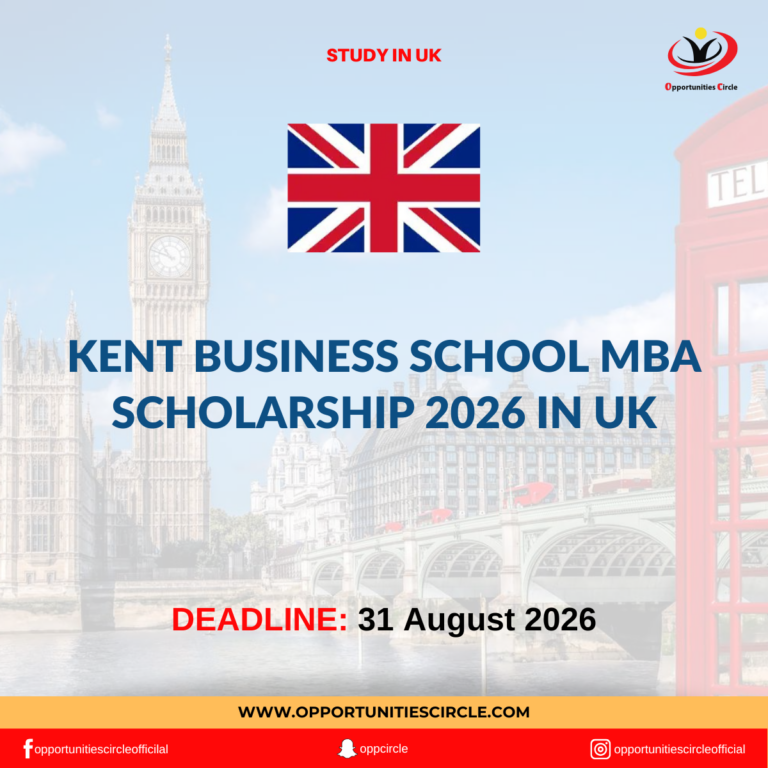 Kent Business School MBA Scholarship 2026 in UK