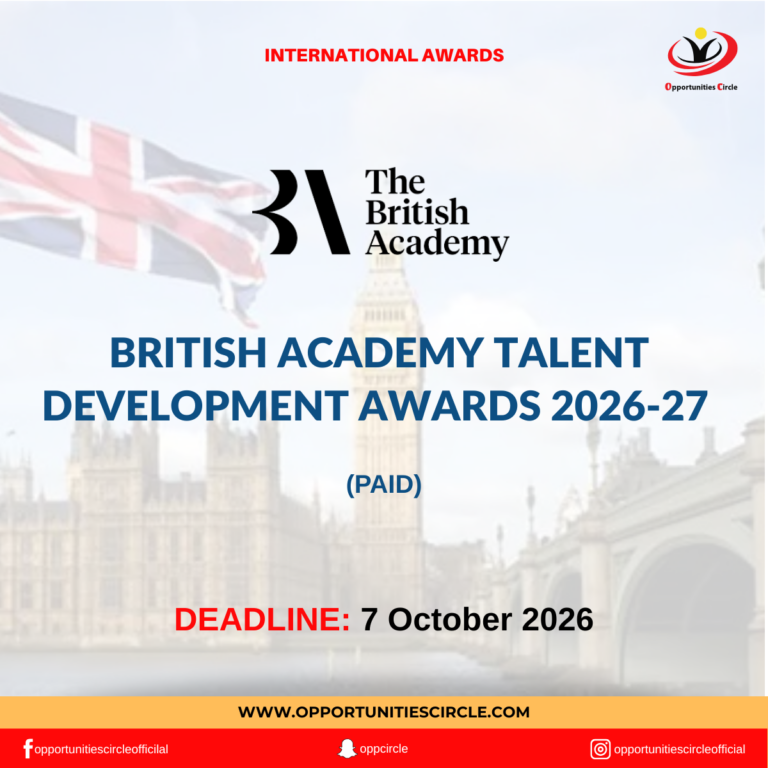 British Academy Talent Development Awards 2026-27