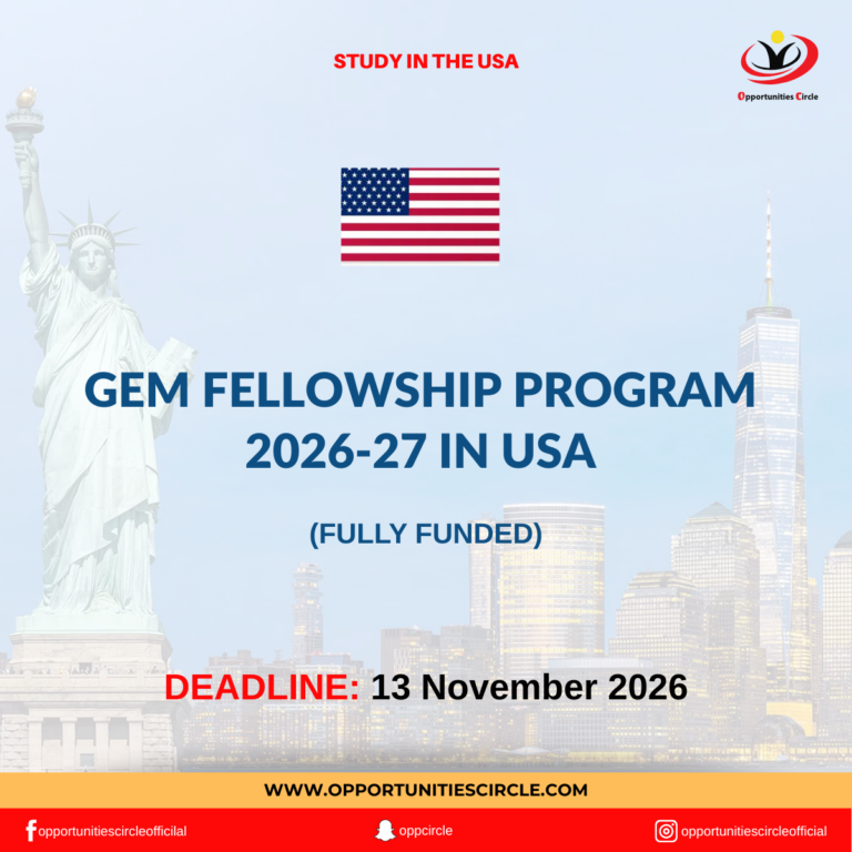 GEM Fellowship Program 2026-27 in USA