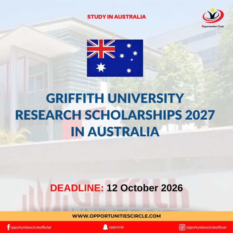 Griffith University Research Scholarships 2027 in Australia