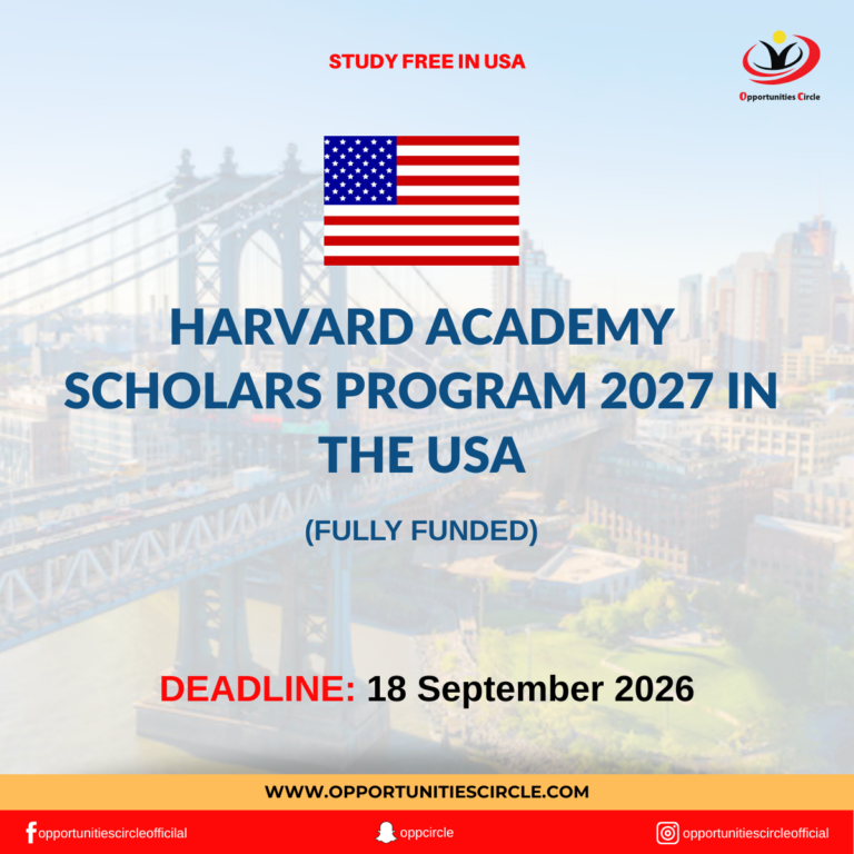 Harvard Academy Scholars Program 2027 in the USA