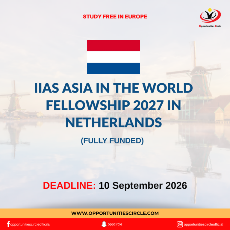 IIAS Asia in the World Fellowship 2027 in Netherlands
