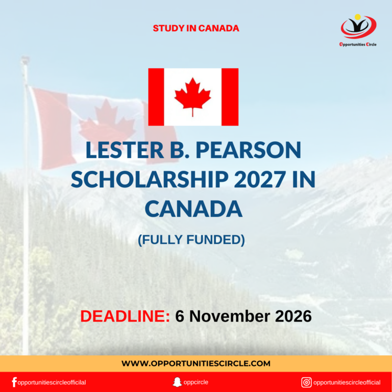 Lester B. Pearson Scholarship 2027 in Canada