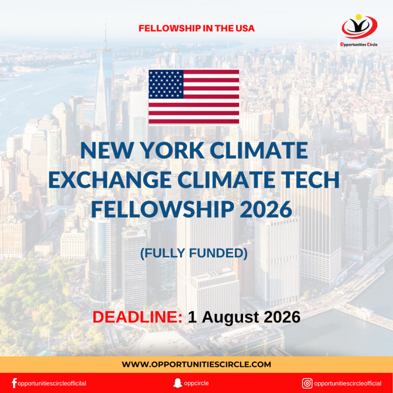 New York Climate Exchange Climate Tech Fellowship 2026 | Fully Funded