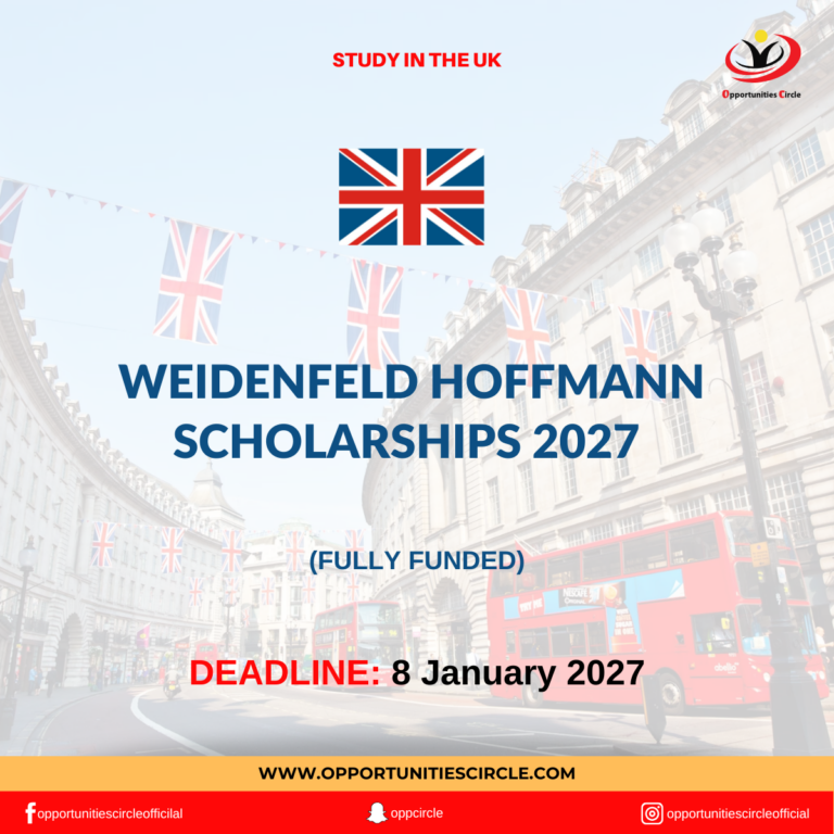 Weidenfeld Hoffmann Scholarships 2027