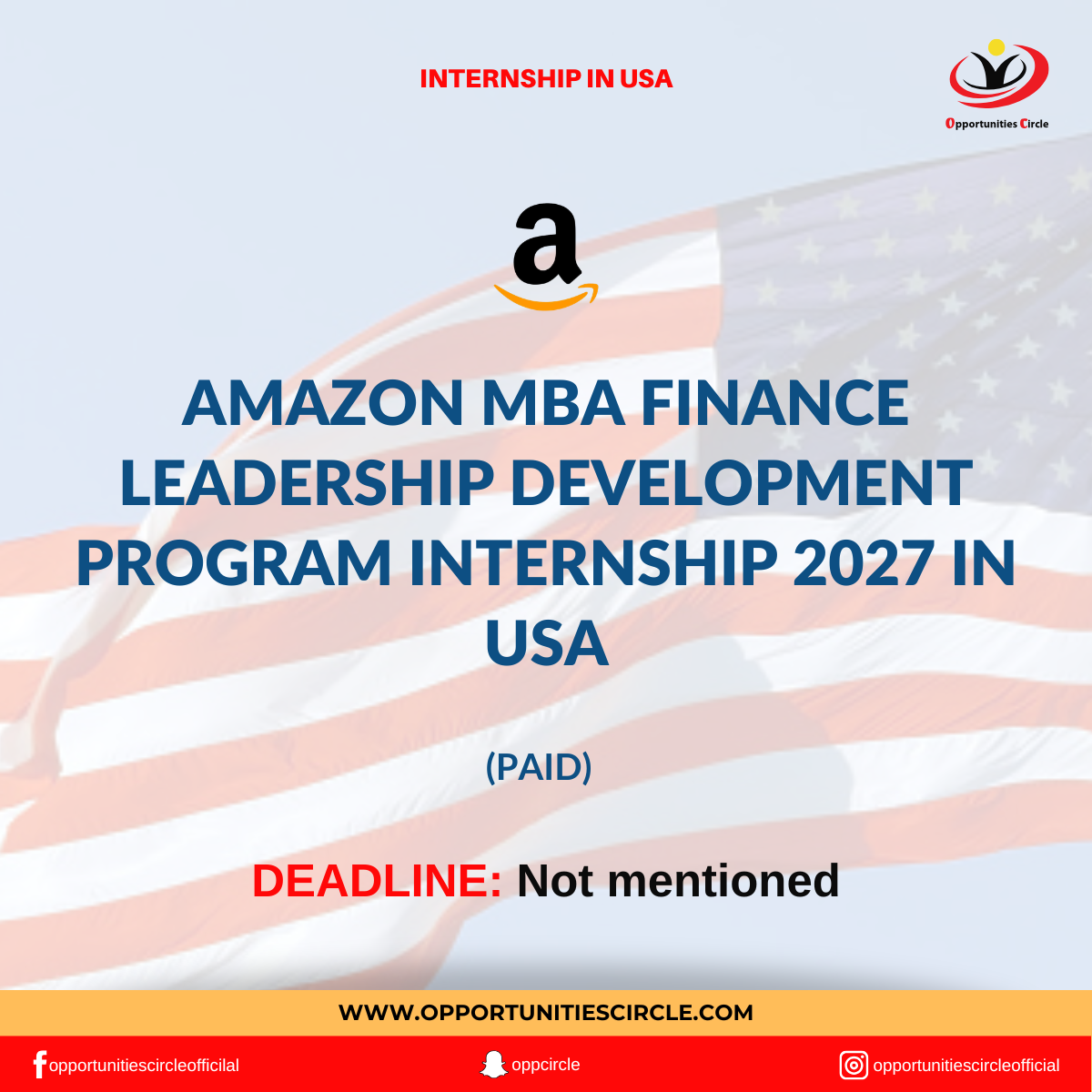 Amazon MBA Finance Leadership Development Program Internship 2027 in ...