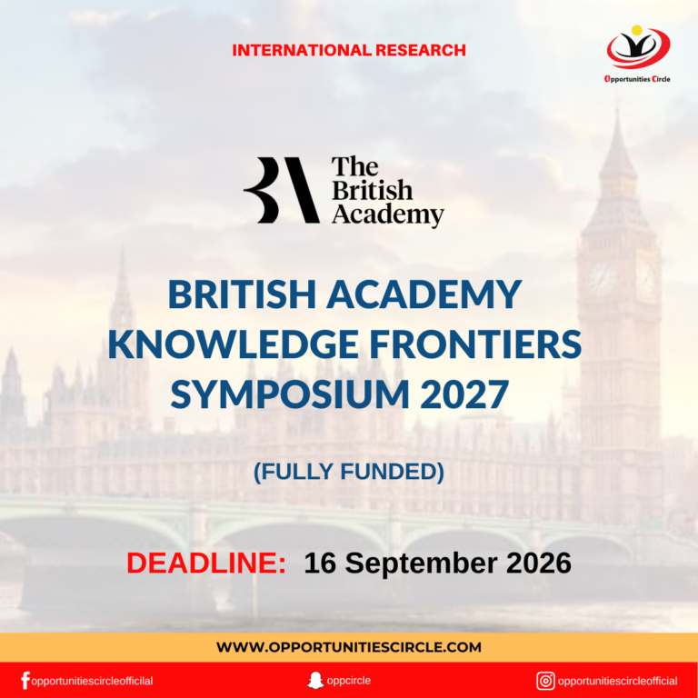 British Academy Knowledge Frontiers Symposium 2027