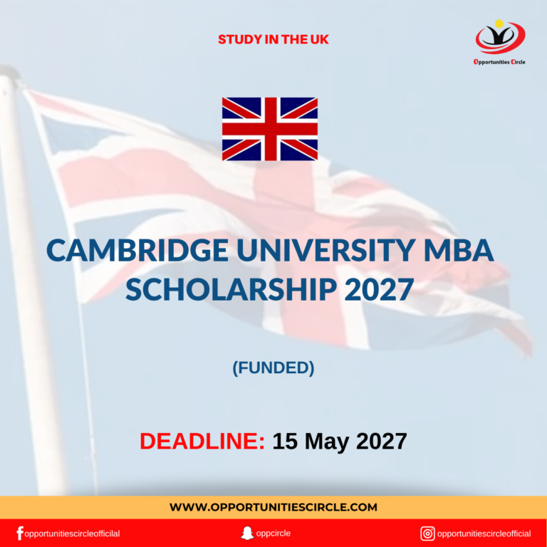 Cambridge University MBA Scholarship 2027