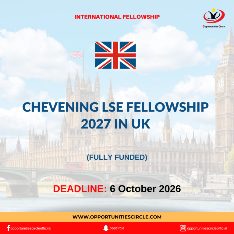 Chevening LSE Fellowship 2027 in UK