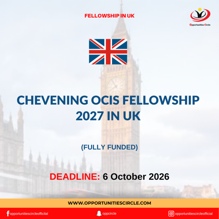 Chevening OCIS Fellowship 2027 in UK