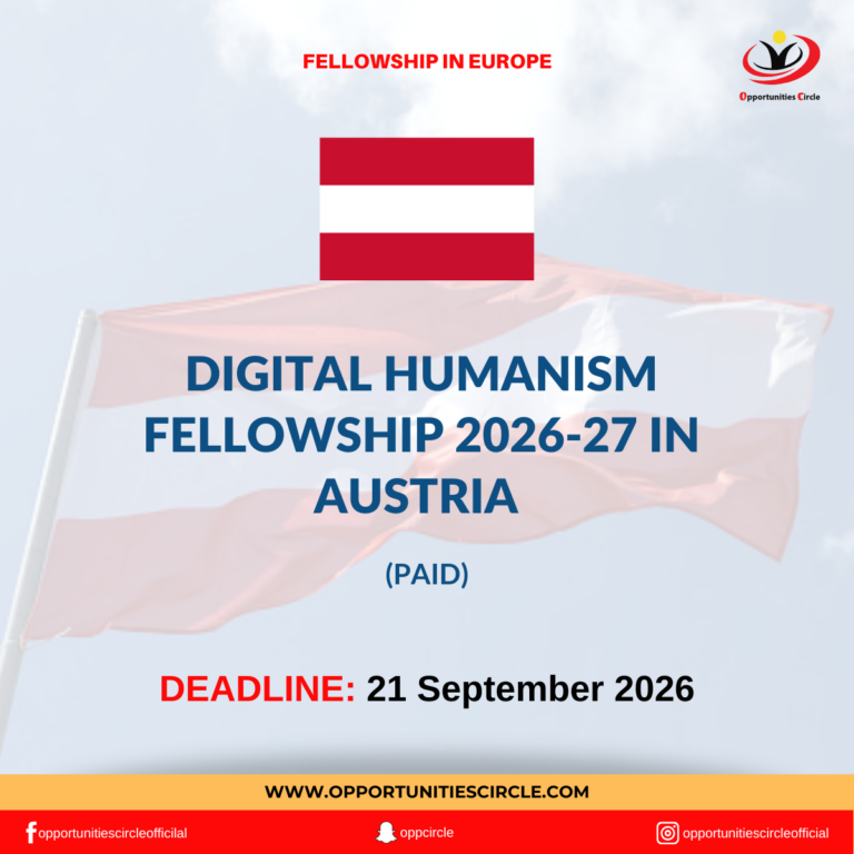 Digital Humanism Fellowship 2026-27 in Austria