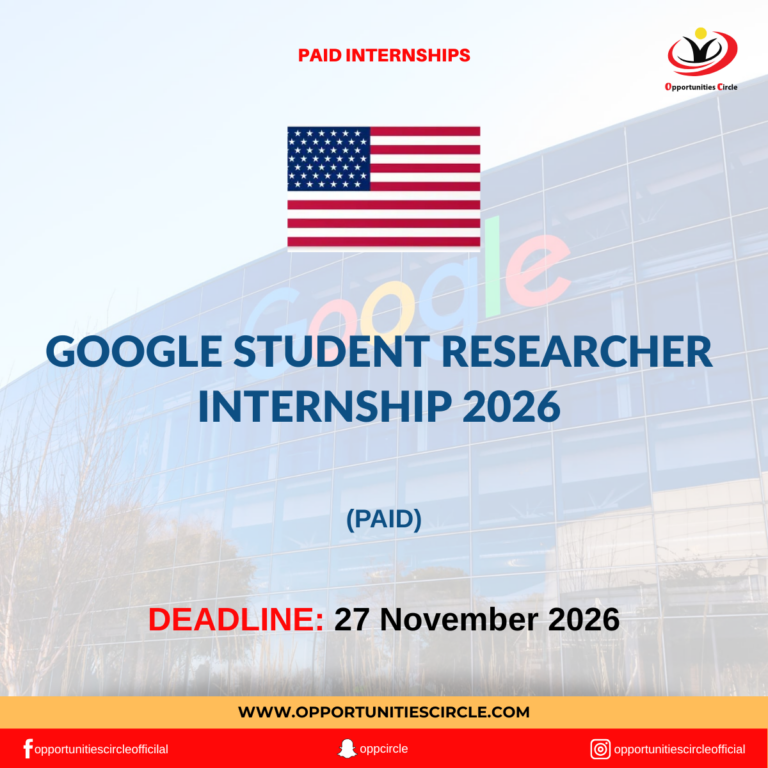 Google Student Researcher Internship 2026