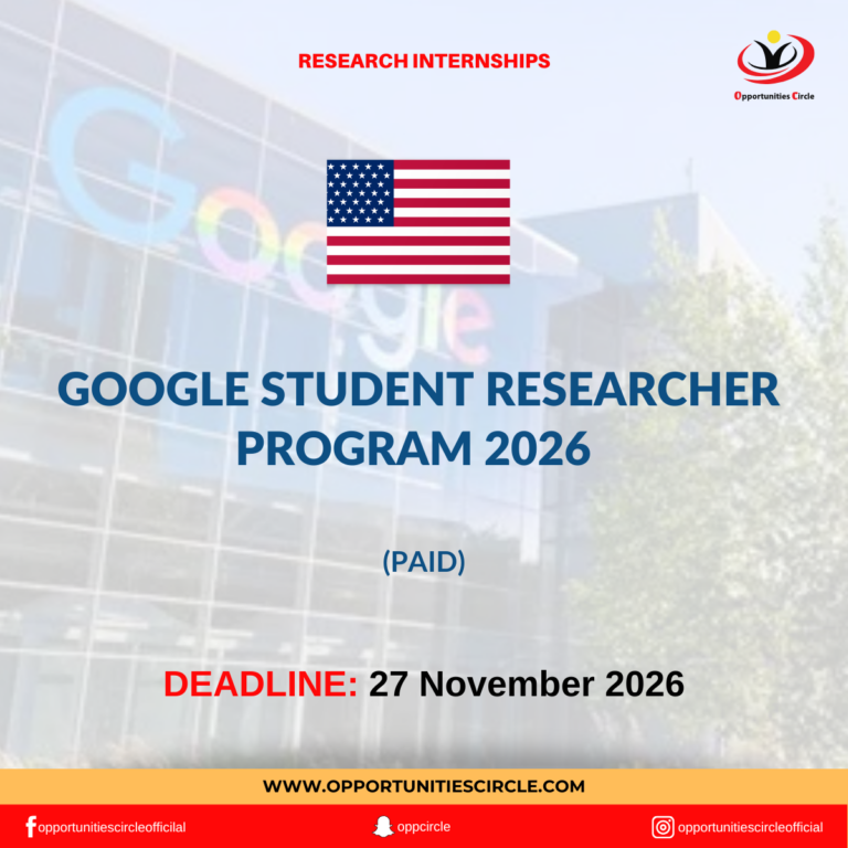 Google Student Researcher Program 2026
