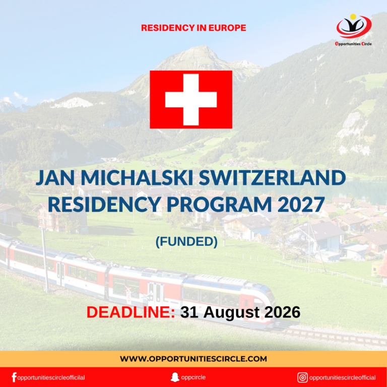 Jan Michalski Switzerland Residency Program 2027
