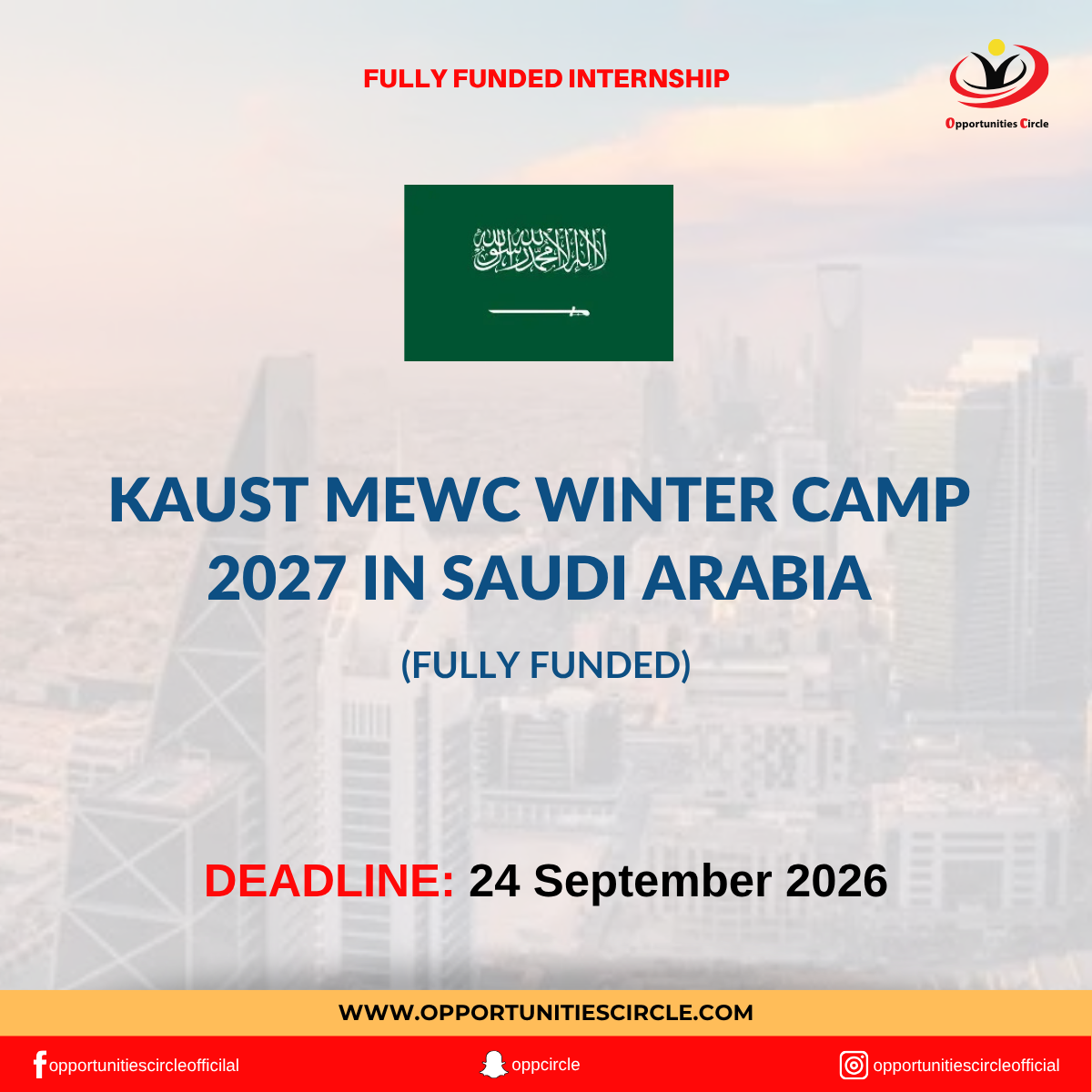 Mewc KAUST MEWC Winter Camp 2027 in Saudi Arabia | Fully Funded ...