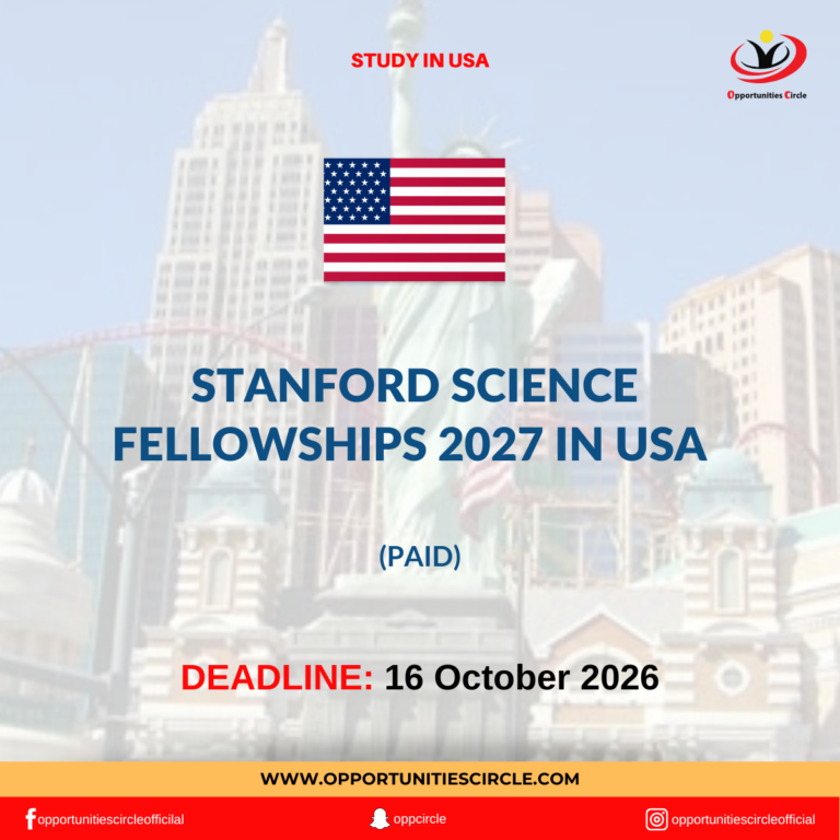 Stanford Science Fellowships 2027 in USA