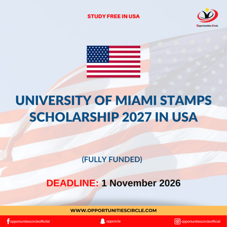 University of Miami Stamps Scholarship 2027 in USA