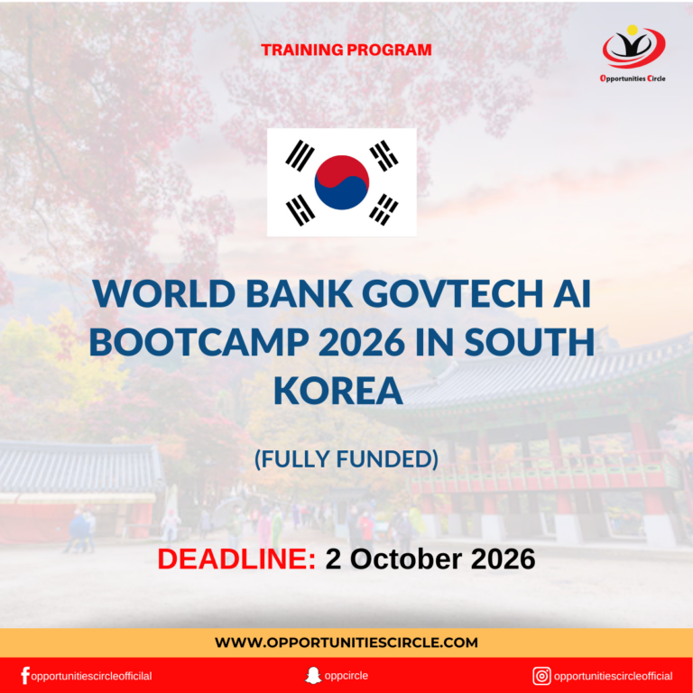 World Bank GovTech AI Bootcamp 2026 in South Korea