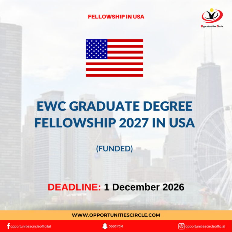 EWC Graduate Degree Fellowship 2027 in USA