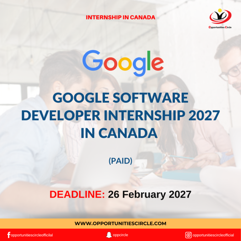 Google Software Developer Internship 2027 in Canada