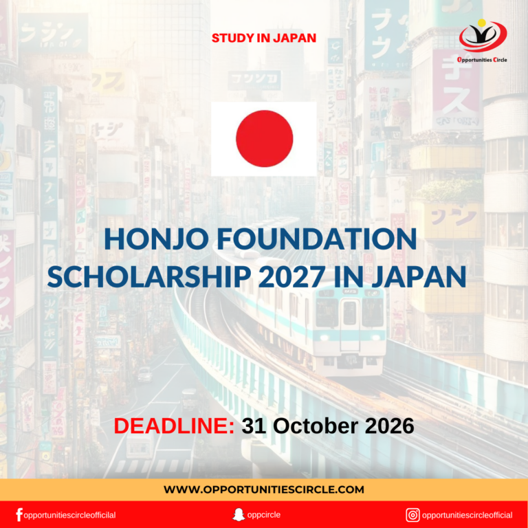Honjo Foundation Scholarship 2027 in Japan