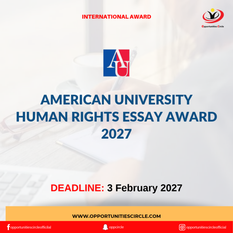 American University Human Rights Essay Award 2027
