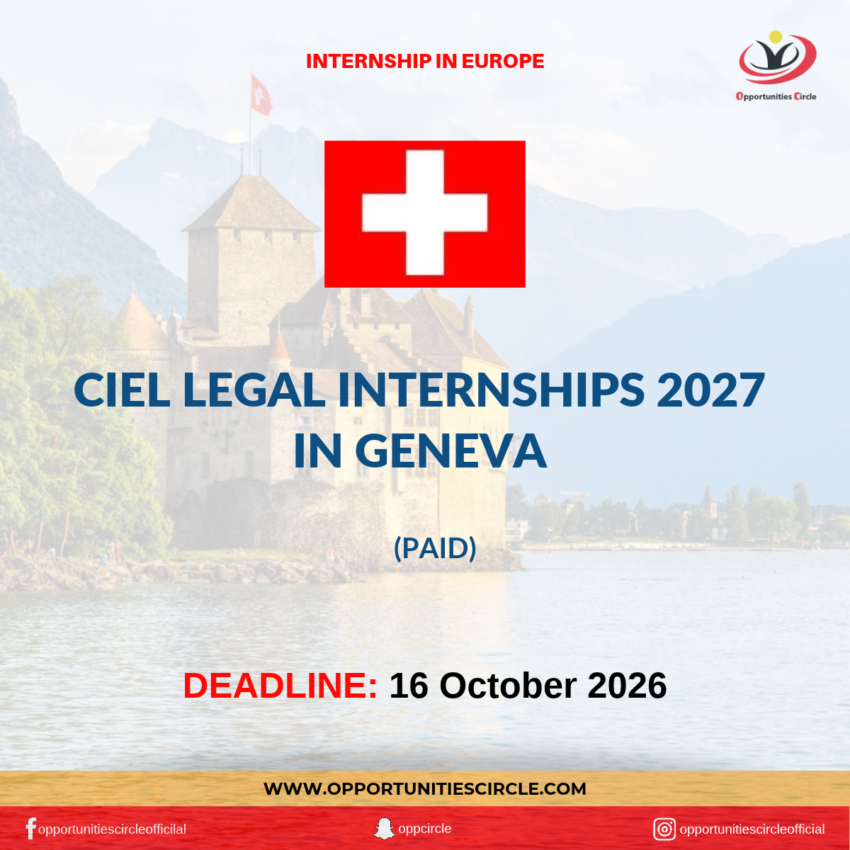 CIEL Legal Internships 2027 in Geneva | Paid