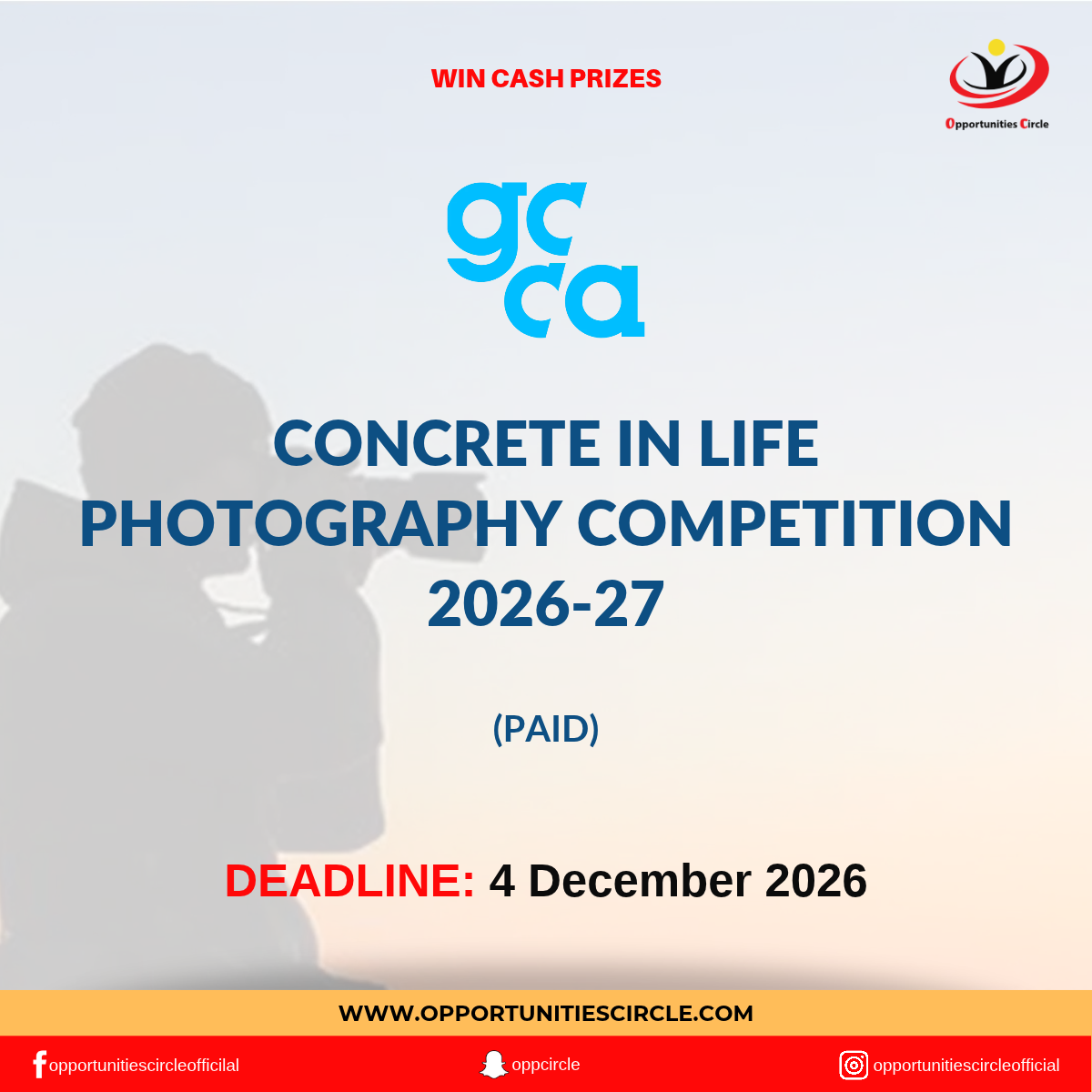 Concrete in Life Photography Competition 2026-27 | Win up to $10,000