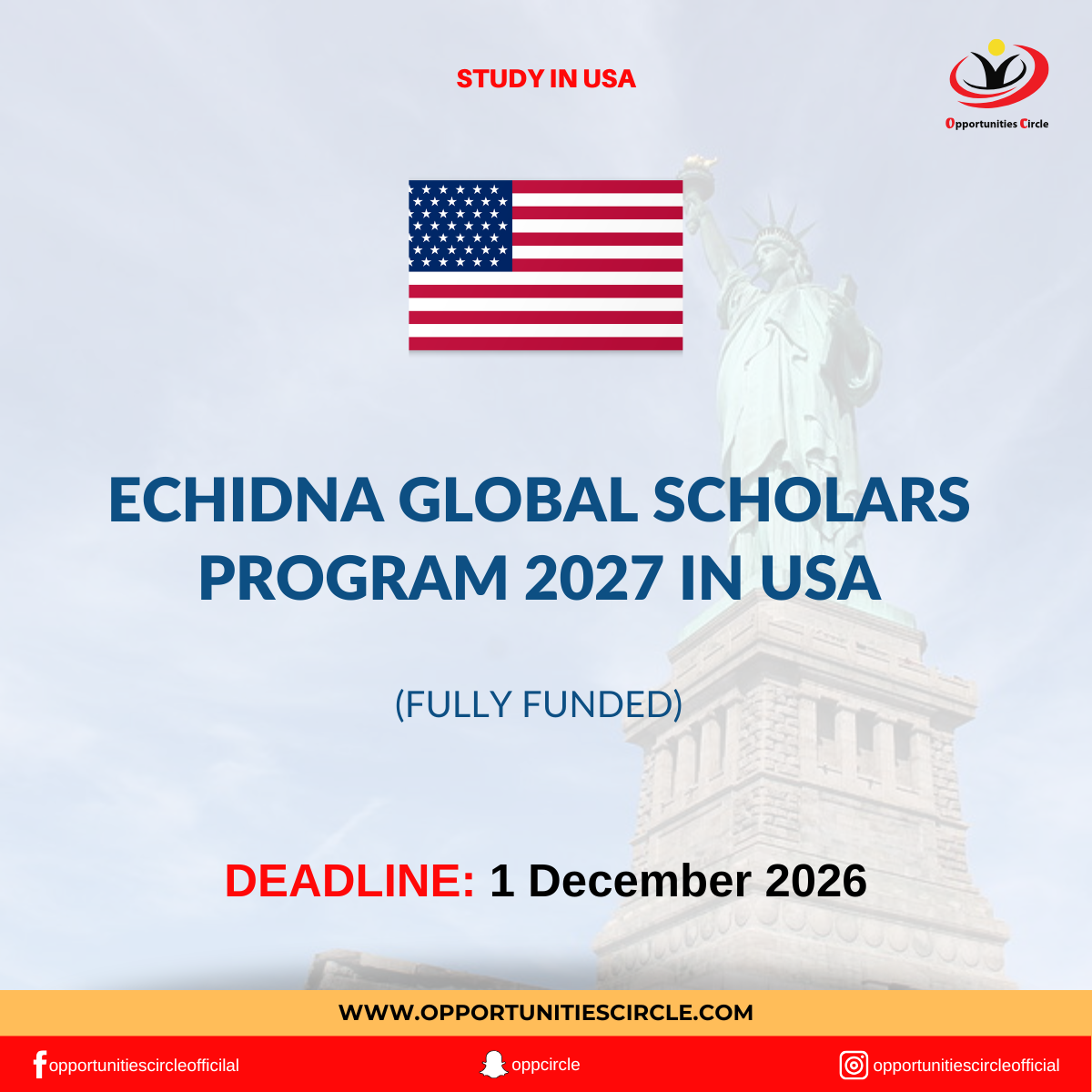 Echidna Global Scholars Program 2027 in USA | Fully Funded