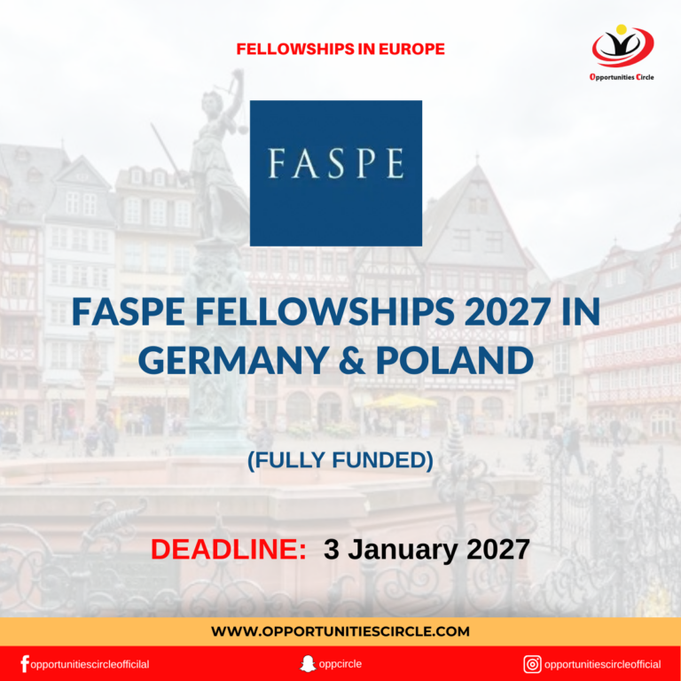 FASPE Fellowships 2027 in Germany & Poland